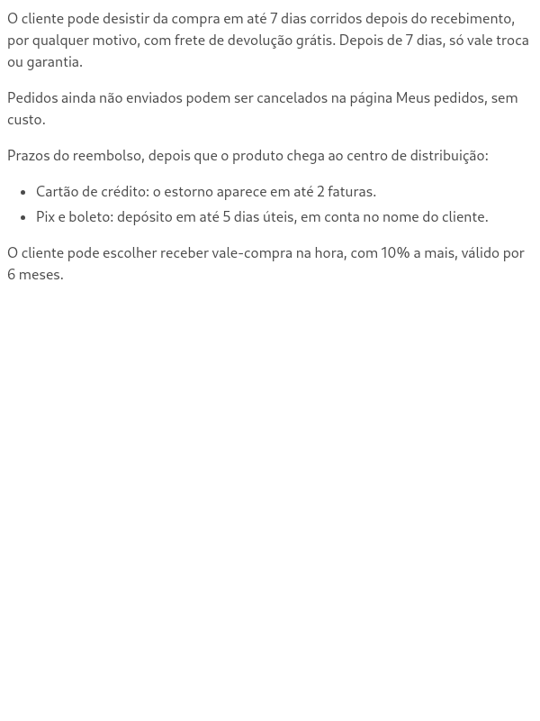 Devolução e reembolso