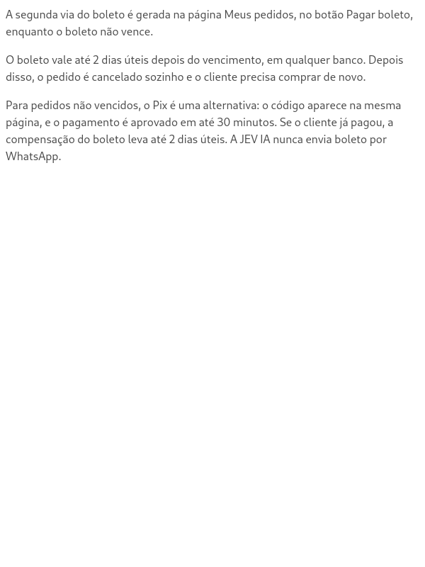 Segunda via do boleto