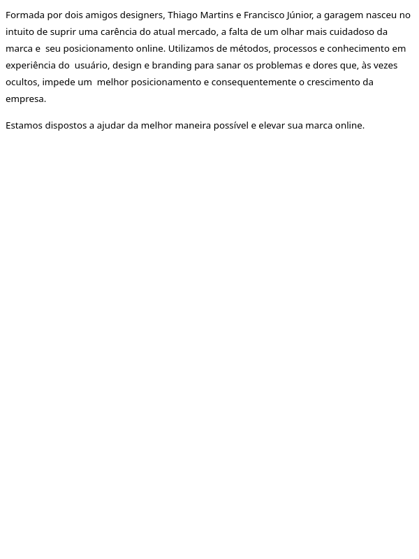 Um pouco sobre a Garagem